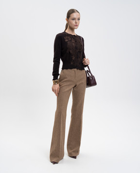 Ermanno Scervino Коричневий кардиган з кашеміру D475N710APPYU