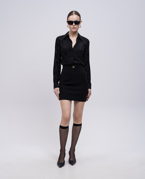 Dolce&Gabbana Чорна спідниця міні з логотипом F4CB9TGDCWE