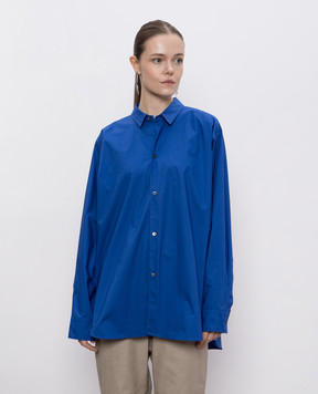 Sofie D`Hoore Синяя удлиненная рубашка BLUM BLUMCPOP