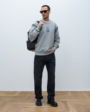 Alexander McQueen Сірий світшот з вишивкою Skull 815008QXABQ