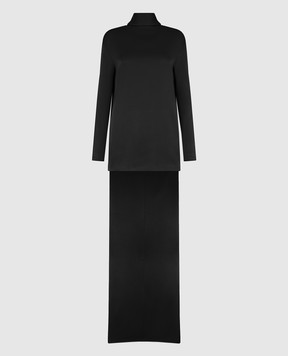 Tom Ford Черное платье мини асимметричного кроя AB3613FAX1653