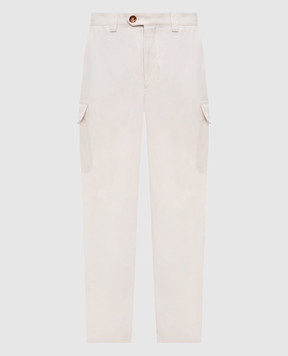 Brunello Cucinelli Бежевые карго с льном MH255E1890