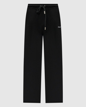 Off-White Черные спортивные брюки с вышивкой логотипа OMCH054F24FLE004