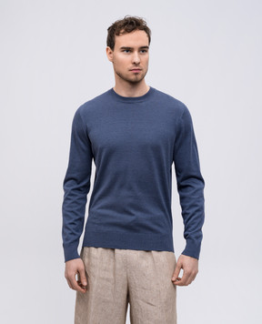 Peserico Синій джемпер з шовком R59033F18A9104