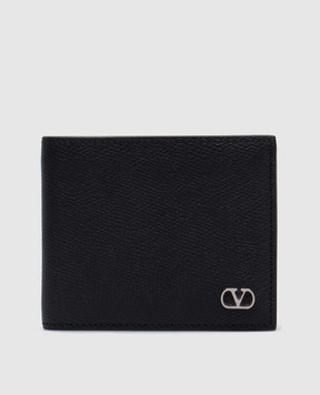 Valentino Чорне шкіряне портмоне VLogo Signature 6Y2P0V08UAG
