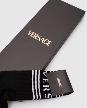 Versace Черные носки с логотипом 10088351A13107