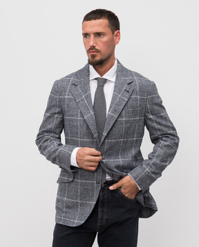 Brunello Cucinelli Серый галстук из шерсти M032P0018