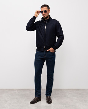 Stefano Ricci Синяя куртка из шерсти и кашемира MZJ5300014MA0020