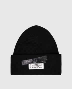 Maison Margiela MM6 Чорна шапка з вовною SH2TB0003M13168