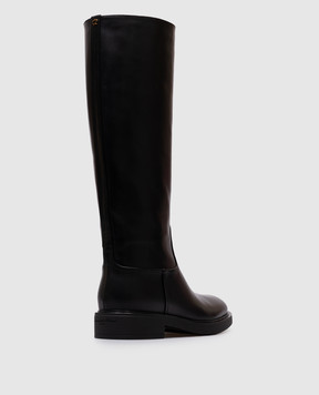 Gianvito Rossi Чорні шкіряні чоботи ASCOTT G8012820GOM