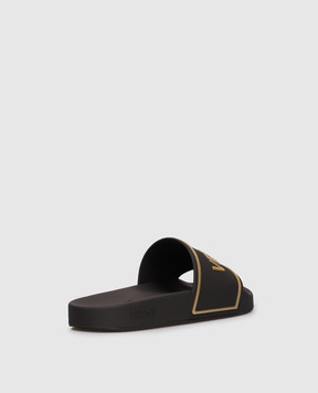 Versace Черные слайдеры с логотипом 10184961A17013