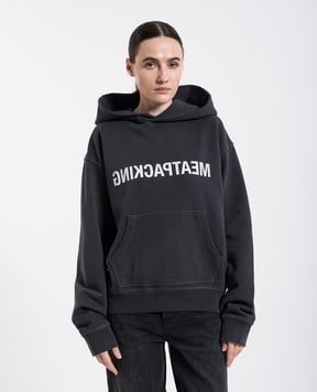 Helmut Lang Серые худи с принтом Meatpacking O10HM519