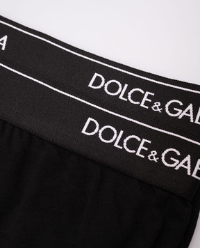 Dolce&Gabbana Набір чорних трусів-бріфів з логотипом M9C05JONN95