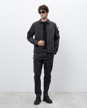 Stone Island Серые брюки карго с логотипом K1S153100304S0004