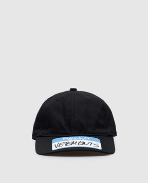 Vetements Черная кепка с логотипом патча UA66CA110Bw