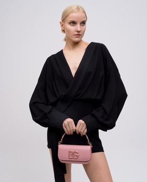 Dolce&Gabbana Рожева шкіряна сумка крос-боді BB7603AQ845