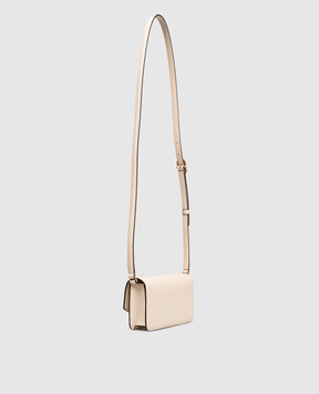 Valentino Бежевий шкіряний клатч Vain з емблемою 7W2B0R71GCB