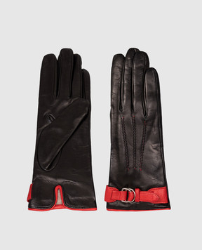 Sermoneta Gloves Чорні шкіряні рукавички B28