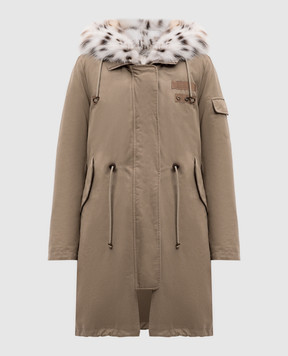 MalaMati Бежева парка з хутром з рисі VANDALIN