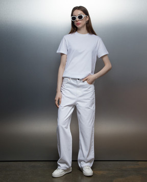 WARDROBE.NYC Белая футболка прямого кроя W1001R05