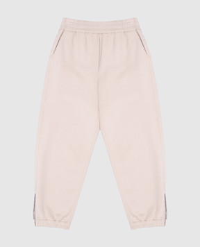 Brunello Cucinelli Детские бежевые джогеры с цепочкой мониль BN05NE635B