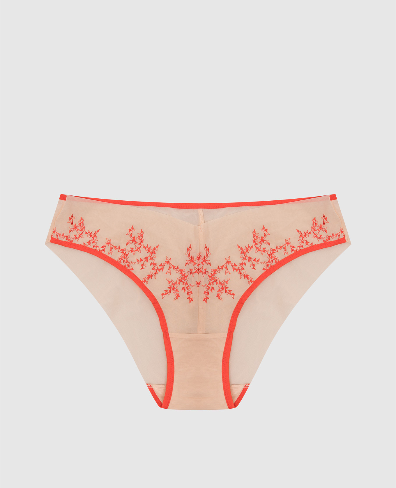 

Бежевые трусики Tanga с вышивкой, Бежевый, Трусики