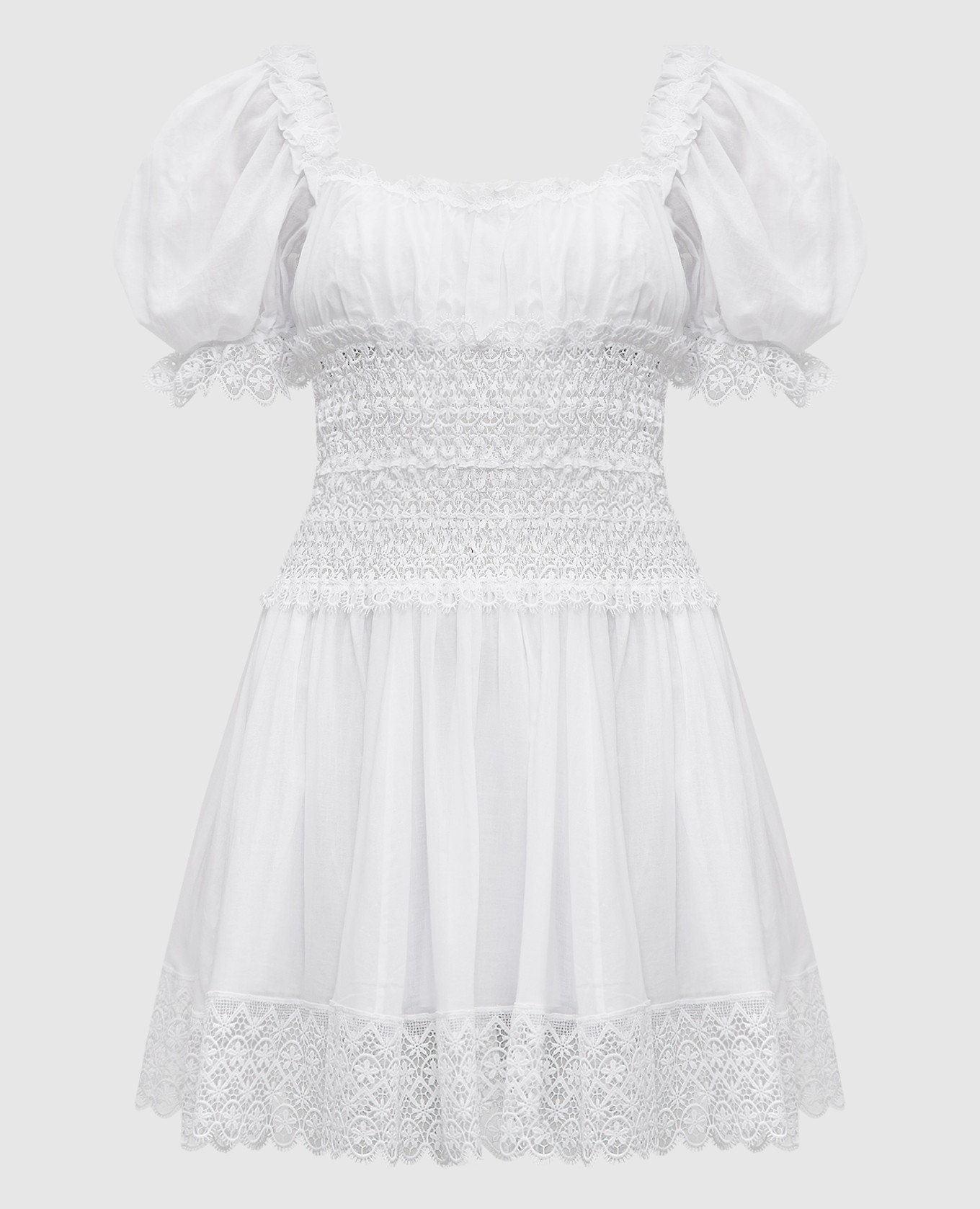Melissa white dress with lace