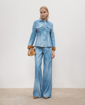 Ermanno Scervino Блакитні штани з ефектом потертості D447P767EMY