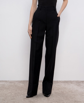 Valentino Черные брюки из шерсти с отворотами 6B0RB6F08VB