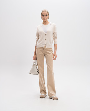 Allude Білий кардиган з кашеміру 24511223