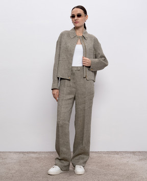 Max Mara Куртка LUCAS з льону кольору хакі LUCAS