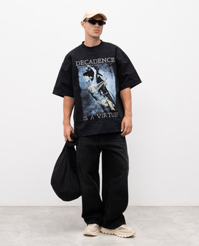 Vetements Чорні джинси з логотипом UH76DP110B2