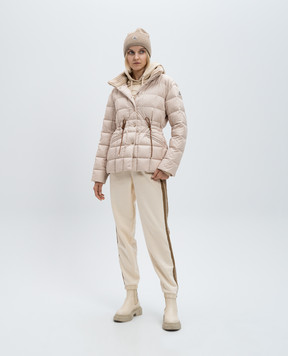 Moncler Бежевая пуховая куртка Antigone J20931A0005854A81