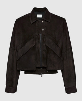 Magda Butrym Коричнева замшева куртка LEATHER10JACKET510525