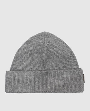 MooRER Серая шапка BERET из кашемира BERETCWS