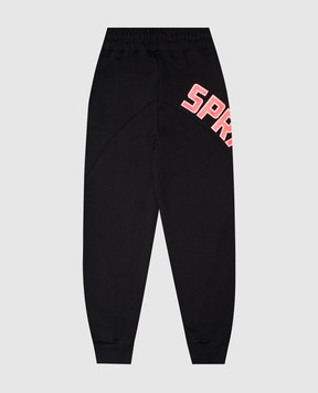 Sprayground Детские черные джогеры с принтом логотипа SPY1215EBLK