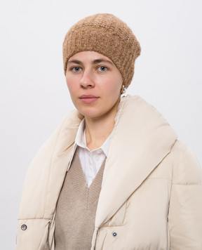 Peserico Коричнева шапка з вовною альпаки S36209F0309249