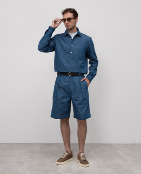 Loro Piana Голубая футболка Ice Wish FAO9909