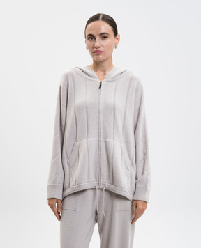 Simonetta Ravizza Серая спортивная куртка Calla из кашемира F05KN11T100
