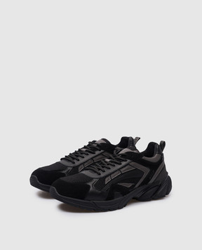 MSGM Черные комбинированные кроссовки Vulcano 3640MS301589