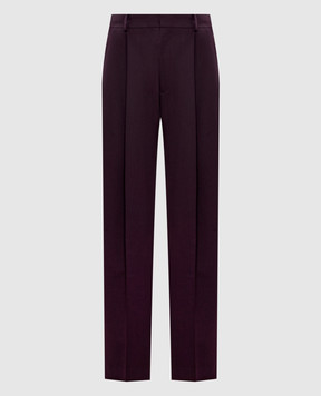 Victoria Beckham Фіолетові штани з вовною 1324WTR005598B