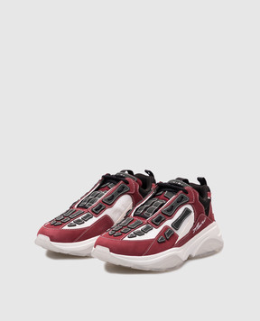 AMIRI Бордові комбіновані кросівки Bone Runner AMFOSR1091