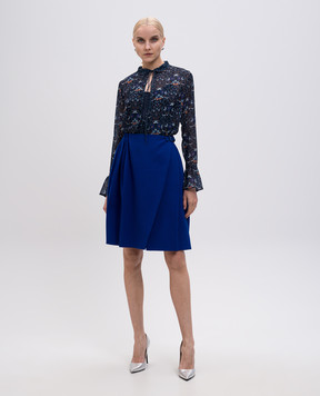 Ermanno Scervino Синя спідниця на запах з вовни D272O735CMW