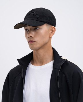 Palm Angels Чорна кепка з вишивкою логотипа PMLB104F25FAB002