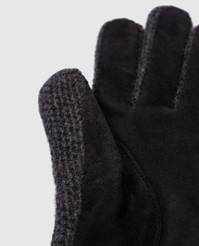 MooRER Серые перчатки GUANTOKNIT GUANTOKNITSUEDEKSE