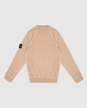 Stone Island Дитячий бежевий світшот з патчем логотипа K1S166100001S006068