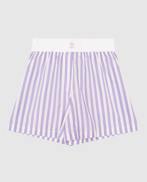 Brunello Cucinelli Дитячі шорти з шовком в смужку BH757P050A