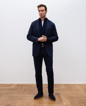Canali Синий кардиган MK00145C0022