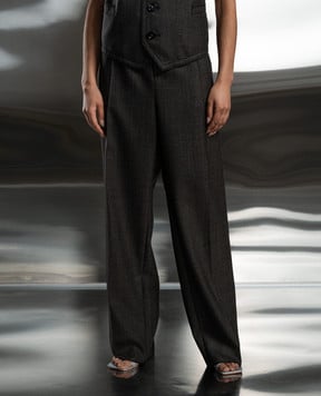 Bottega Veneta Коричневые брюки из шерсти 743610V3PI0