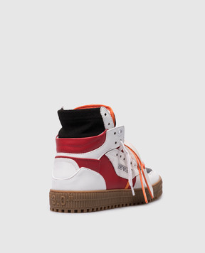 Off-White Белые кожаные хайтопы 3.0 Off Court с нашивкой логотипа OMIA065S24LEA002